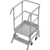 Krause STABILO PodestLeiter fahrbar, einseitig begehbar, 2 Stufen, Arbeitshöhe 2,50 m