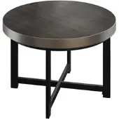 GGM Möbel BO | Bistro Tisch | Ø60xH54cm | 50mm | Edelstahl Rand | Wenge/ Schwarz