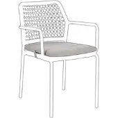 Bizzotto Sitzkissen Rajada 2er-Set aus wasserabweisendem Polyester, modern, Natur, mit abnehmbarem Bezug
