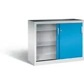 C+P Schiebetürenschrank Acurado, H1000xB1200xT500mm, Front Lichtblau, Korpus Lichtgrau (2056-092)