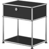 USM United Soft USM Haller Nachttisch, mit einer Klapptür Graphitschwarz