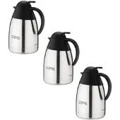 Gastronoble Thermoskanne Olympia 1,5L COFFEE | Edelstahl und Polypropylen | 3 Kannen