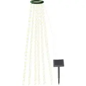 Lunartec Solar-Tannenbaum-Überwurf-Lichterkette, 12 Girlanden, 300 LEDs, IP44
