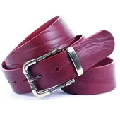 Anthoni Crown Ledergürtel , Damen, Gr. 100, rot (dunkelrot), Leder, unifarben, Gürtel Ledergürtel, Volledergürtel in weinrot