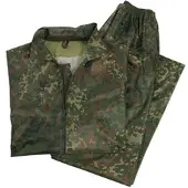 Sturm Bundeswehr und Freizeitshop Leichter Regenanzug flecktarn, wasserdicht 3.000 mm Wassersäule, kleines Packmaß