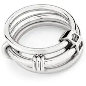 Liebeskind berlin Ringe - Edelstahl The Layer-Ring - Gr. 54 - in Silber - für Damen