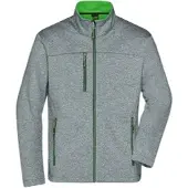 James & nicholson Softshell-Jacke JN1148, dark-melange/green JN1148 , 1 Stück, Größe: L