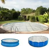 Poolpanda Pool Solarfolie Ø 600 cm Power rund | transparent | 300 my | 16 mm Luftblasen