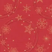 Duni Klassik Serviette 40x40cm 1/4F. Star Shine Red