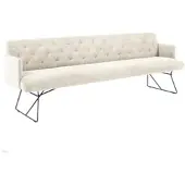 KAWOLA Esszimmerbank CHARME Cord cremeweiß 246cm