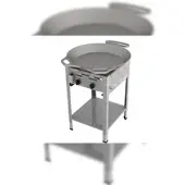 ChattenGlut Hockerkocher HK3000E 2-flammig 9 KW mit Ø 65 cm Eisengusspfanne