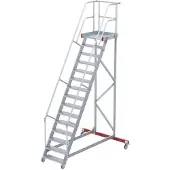Euroline 513 Wartungsbühne 60° 800mm Stufenbreite 15 Stufen Alu gerieft