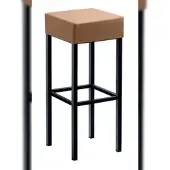 Mayer Barstuhl Sitzmöbel 1123 34 x 34 x 82 cm Stahl schwarz/hellbraun