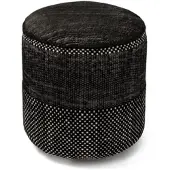 Nanimarquina - Tres Persian Pouf, Ø 40 x H 43 cm, schwarz