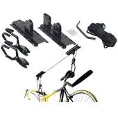 AGT Platzsparender Fahrrad-Aufhänger mit komfortablem Liftsystem, bis 20kg