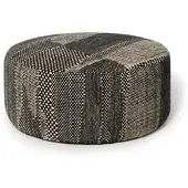 Nanimarquina - Wabisabi Pouf, Ø 90 x H 40 cm, large, anthrazit