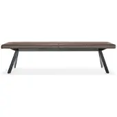 Girsberger Designer Sitzbank 200 cm ohne Lehne Metallgestell