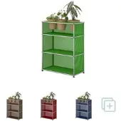 USM United Soft USM Haller Sideboard, mit perforierten Metallelementen und Pflanzeneinlage