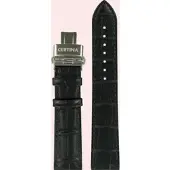 Certina - Leder Lederarmband 20mm/18mm C600017527 - alligator-prägung,rind,schwarz