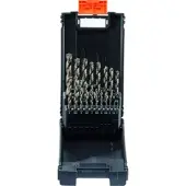 Projahn Spiralbohrer-Set SPEED, HSS-Co, 19-teilig, Ø 1–10 mm / 0,5 mm Schritte, in Kunststoffkassette