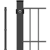 Voss.garden Pfosten + Abdeckleiste, 200cm - für Doppelstabmattenzaun, anthrazit, zum Einbetonieren