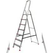 Szagato Stehleiter 7 Stufen 227x53cm Alu 7 Stufen Leiter Alu Stehleiter 7-stufig Bockleiter 7 Stufen Haushaltsleiter 7 Stufen Alu Stehleiter 7 Stufen