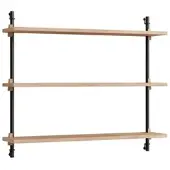 MOEBE - Wall Shelving System Low, Eiche geölt / schwarz