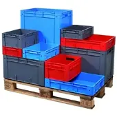 Schulte Euro-Stapelkästen 40/60/14,5 cm grau, 40x14.5x60 cm