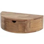 Feeling4Home Nachttisch Qav aus massivem Akazienholz, modernes Schwebedesign, Natur, mit 1 Schublade