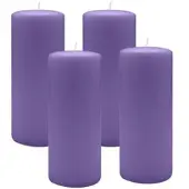 Kopschitz Kerzen 4er Set Adventskranzkerzen Veilchen Ø 60 x 200 mm