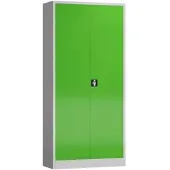 MR-Shop MR-Flügeltürenschrank, lichtgrau / gelbgrün