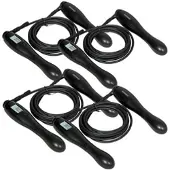 PEARL sports 4er-Set längenverstellbare Springseile, LCD-Zähler, bis 3 m