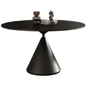 360Home Runder Esstisch Keramik Metallbeine Esszimmertisch Küchentisch Tisch Ø 120cm*75 cm schwarz /YBYZ-H120/