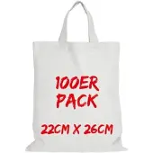 TEXXILLA Apothekertasche Mehrpack mit zwei kurzen Henkeln, Weiß, weiß