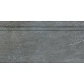 Rako Quarzit Treppenfliese dunkelgrau 40x80 cm matt DCP84738.1