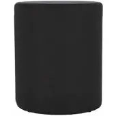 Jan Kurtz Pouf Rondo Ø 40 cm, moderner Bezug aus Polyester, rundes Design, schwarz, komfortable Styroporfüllung