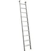 Euroline Premium 30176 Alu Stufenanlegeleiter mit Vario Einhängehaken Ø 60mm 10 Stufen