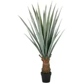 Creativ Green künstliche Pflanze Agave angustifolia im Kunststofftopf, 140 cm, UV-beständig