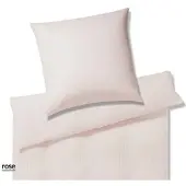 Elegante Bettwäsche Solid Stripe - 135x200 cm + 40x80 cmrose