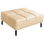 KAWOLA Polsterhocker NELSON Hockerbank Leder beige