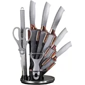 Evym 9-tlg. Premium Küchenmesser-Set Grau
