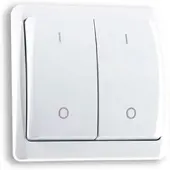 ISOLED 115917 IR-PANEL CONTROL 2-fach Funk-Wandsender, batteriebetrieben (A23 12V enthalten)