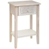 Wellhome - Nachttisch 45x30 x67,5cm in weiß