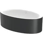 Bette BetteEve Badewanne 6043-351CFXXS 180x100x45cm, schwarz matt