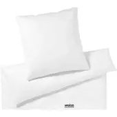 Elegante Bettwäsche Solid - 155x220 cm + 40x80 cmweiss
