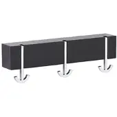 Pieperconcept Wandgarderobe ANCORA TRE Buche schwarz lackiert