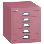 Bisley Schubladenschrank »MultiDrawer« A4, einbahnig, 5 Schübe pink, 27.9x32.5x38 cm