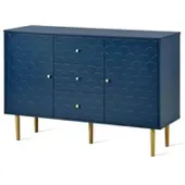 Möbel Kraft Sideboard ¦ blau ¦ Maße (cm): B: 120 H: 82