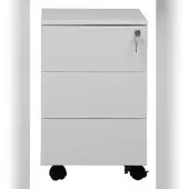 Proregal Rollcontainer Panther | 3 Schubladen| HxBxT 61x40x60 cm | Weiß