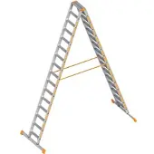 Layher Topic 1043 Stufenstehleiter 2x16 Stufen mit Traverse